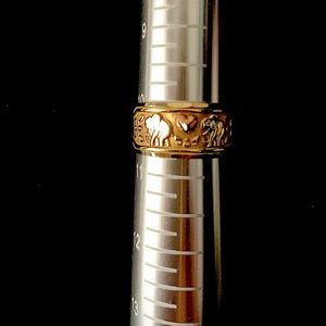 14k Elephant Heart Band Ring (Multi-tone)